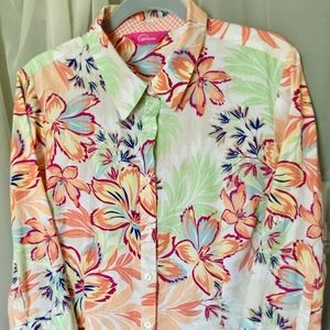 Pappagallo floral cotton tunic